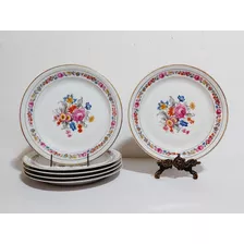 Juego De 6 Platos Playos De Porcelana Francesa L T