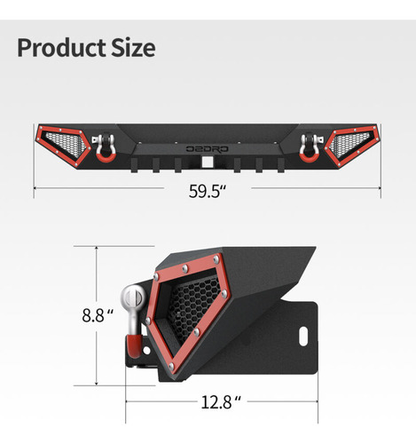 Front / Rear Bumper For 1987-2006 Jeep Wrangler Tj Yj  W Oac Foto 5