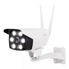 Cámara Exterior Seguridad Gadnic Ip P2p Hd Wifi Vision Nocturn Color Blanco