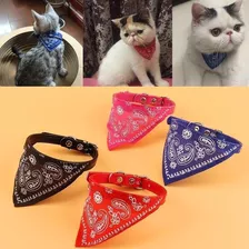 Coleira Lenço Ajustável P/ Pet Gato Cachorro Bandana Lr-0081 Cor Rosa Tamanho Da Coleira 31.5cm X 1cm