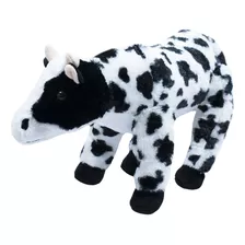 Vaca Fofa Realista De Pelúcia Decoração Mesa Infantil Festa Cor Branco