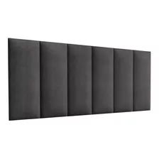 Cabeceira Para Cama Casal Box 1,60 Estofada Painel Quarto Cor Cinza Julia