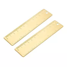 Straight Ruler 120mm 4 Inch Brass Measuring Tool With H...