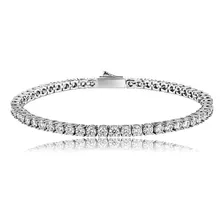 Topgrillz 1 Fila 3-6 Mm Pulsera De Diamantes De Tenis Chapad