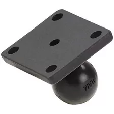 Soporte Ram Moto, Placa Adapatador Con Bola Tamaño B 1 Pulga