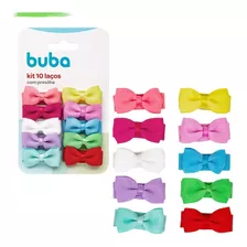 Kit 10 Lacinhos Coloridos Buba Presilhas Delicadas Para Bebe