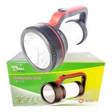 Lanterna Farolete Eco Power Ep-2633 Com Lampião 7 W+15 W Led Cor Da Lanterna Preto Com Vermelho Cor Da Luz Branco