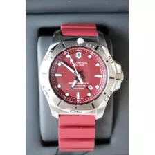 Reloj Victorinox Swiss Army Inox Profesional Diver Rojo