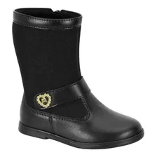 Bota Infantil Molekinha Montaria Lycra Preto - Conforto