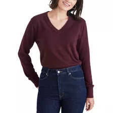 Sweater Mujer V-neck Regular Fit Café Dockers A6465-0008