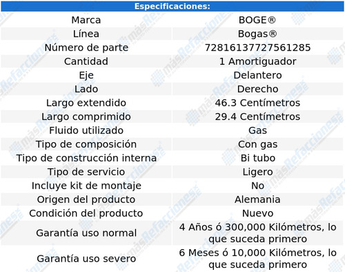 Amortiguador Gas Del Derecho Bmw M5 06 Al 10 Boge Bogas Foto 2