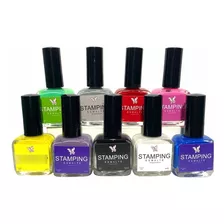 6 Esmaltes Para Stamping Faguer Nails. Deco Uñas Nail Art