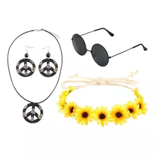 Conjunto De Accesorios De Disfraces Hippie Trajes Mujeres