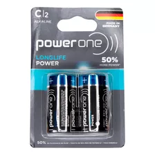 Po-4914 - Pila Power One C Alcalina Bl X 2