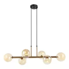 Pendente Abaporu Bronze Globos Âmbar 95cm 6g9 Hl003g Bella