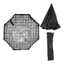 Octabox C/ Grid 80cm Guarda Chuva Softbox Montagem Sombrinha