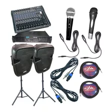 Combo Sonido Mixer Usb Moon Cajas Peavey