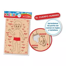 Cuerpo Humano Juego Encastre Didactico Ingles/español Kreker