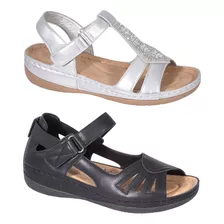 Sandalias Kit 2 Pares Shosh Confort Suecas Ligeras