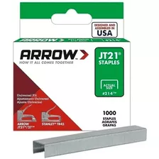 Grapa Arrow 1/4 6 Mm Jt21 / Tr45 Set 1000 Piezas