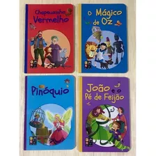 Coleção Kit 4 Livros Infantis Classicos Magico João Pínoquio