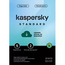 Kaspersky Standard 5 Dispositivos 2 Años Base
