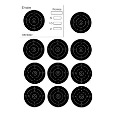 Alvos Competição 10 Metros Papel A4 Grosso 240g - 20 Alvos