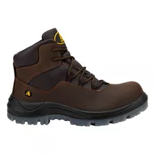 Botin Industrial Agujeta Armada 5021 Cafe Para Hombre