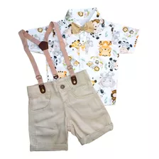 Roupa Temática Infantil Bebê Menino Do Safari Baby Aquarela