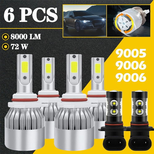 W Kit De Focos Led 8000lm Luz Alta Y Luz Baja Para Toyota Toyota Matrix