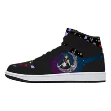 Tenis Negro Sailor Plut Sailor Moon Crystal Anime Bota Hitop