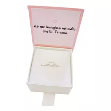 Anillo Promesa De Plata Amor Regalo Aniversario Parejas