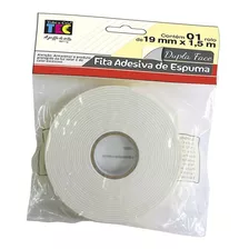 Fita Banana Adesiva Dupla Face De Espuma 19mm X 1,5m Tec