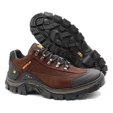 Bota Caterpillar Tenis Leve Coturno Couro Legitimo Promoção