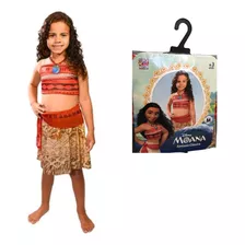 Fantasia Moana Original Infantil Princesas Disney P/ Entrega