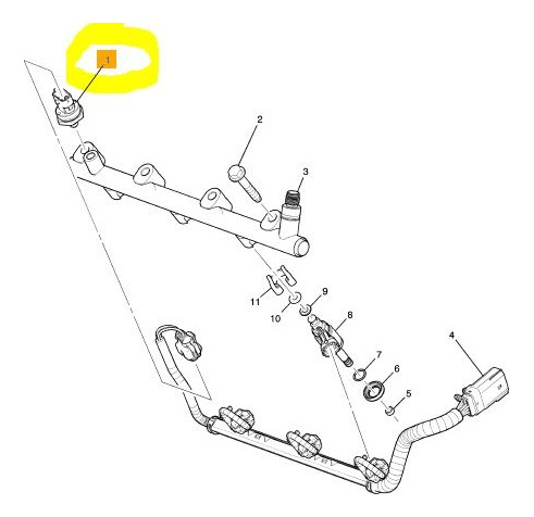 Sensor Inyeccion De Combustible Chevrolet Hhr 2.0l L4 08-10 Foto 3