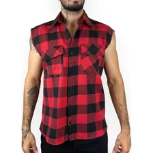 Camisa Regata Xadrez Flanela Social Country Cowboy Masculina