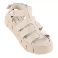 Sandália Flatform Velcro Feminina Couro Napa Bottero 357802