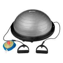 Meia Bola Suiça Bosu Balance Ball Pilates Yoga Funcional Evo Cor Cinza