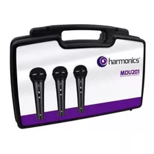 Kit 3 Microfones Dinâmicos Cardióide Mdu201 Harmonics Vocal
