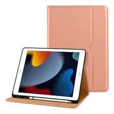 Funda iPad 10.2 Dtto Cuero Soporte Mano Rose Gold