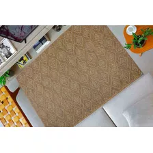 Tapete Para Sala Sisal 1,00x1,50 Terracota S577 Antiderrapante Lavável Ponteiras Em Inox Lancer