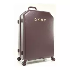 Dkny Logotipo De Metal Vertical Con 8 Ruedas Giratorias Para Color Borgoña