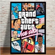 Placa Decorativa Game Jogo Grand Theft Auto Vice City Gta