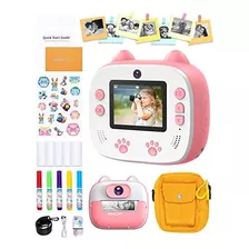 Cámara Dragon Touch Para Niños Con Impresión Instantánea,