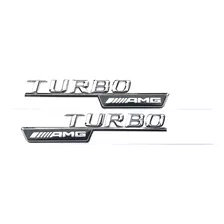 Emblema Mercedes Turbo 4matic Amg Lateral Costado X2 Unidade