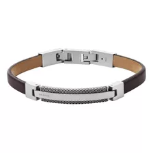 Pulsera Skagen Torben De Cuero Marrón Para Hombre (modelo: S