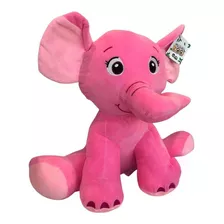 Bicho De Pelúcia Zoo 35cm Elefante Rosa - Unik Toys