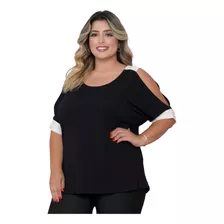 Blusinha Feminina Plus Size Blusa Soltinha Bata Charmosa