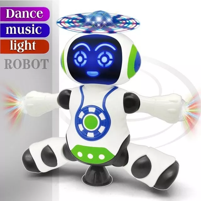 Brinquedo Robô Dança Gira 360° Robot Musical & Led Yijun